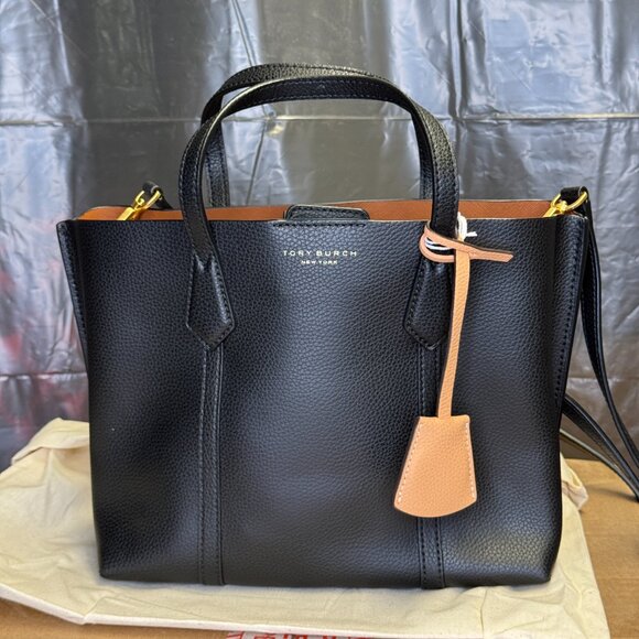 Tory Burch Perry Small Leather Tote – Black - Picture 5 of 8